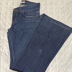 J Brand Women's Dark Blue Low-rise Flare Leg Jeans